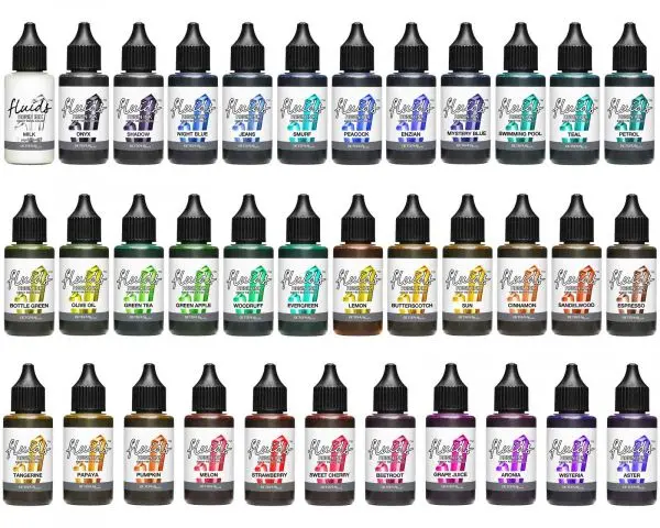 Octopus Fluids Resin Ink Set 35X 30 Ml Alcohol Ink Für Epoxidharz Und Uv-Resin 1