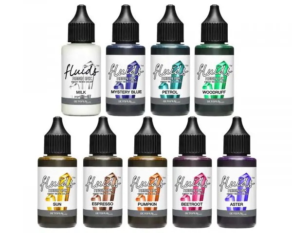 Octopus Fluids Resin Ink Set Dark Alcohol Ink Set Resintinten Set Bunt 1