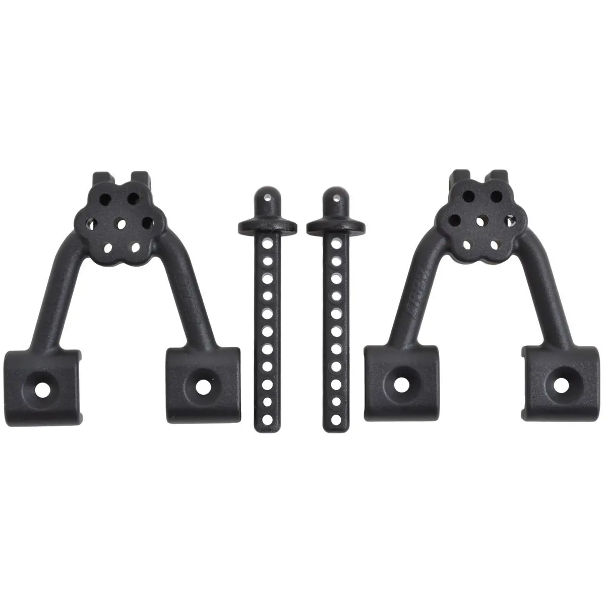 Rpm Rear Shock Hoops & Body Mounts: Axial Scx10 (Black) 1