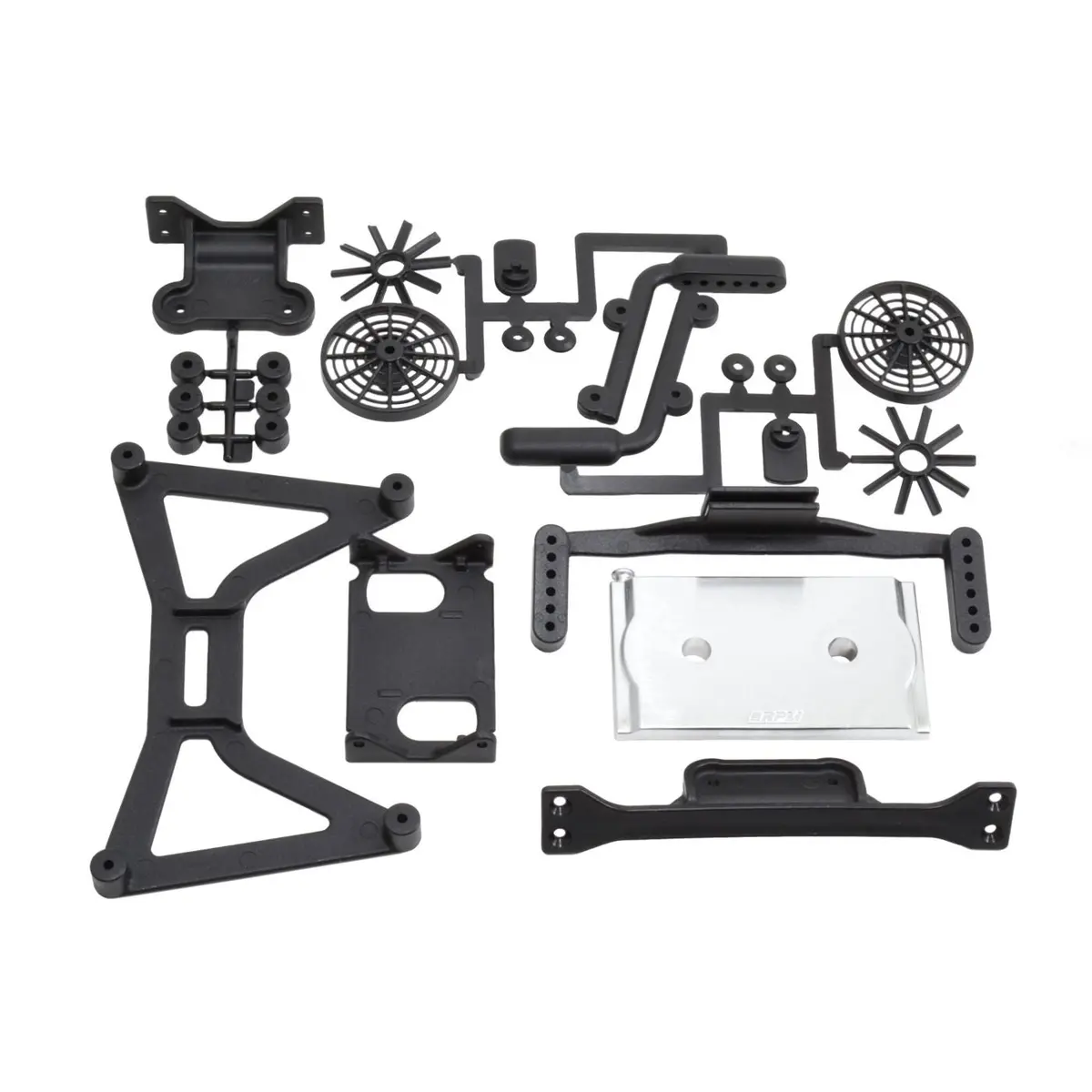 Rpm No Clip Body Mounts Traxxas Slash 4X4 (Black) 1