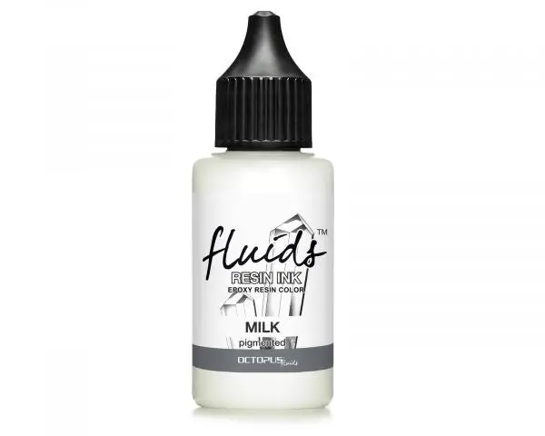 Octopus Fluids Resin Ink Alkoholbasierte Resin-Tinte Kollektion Milk Weiß 1