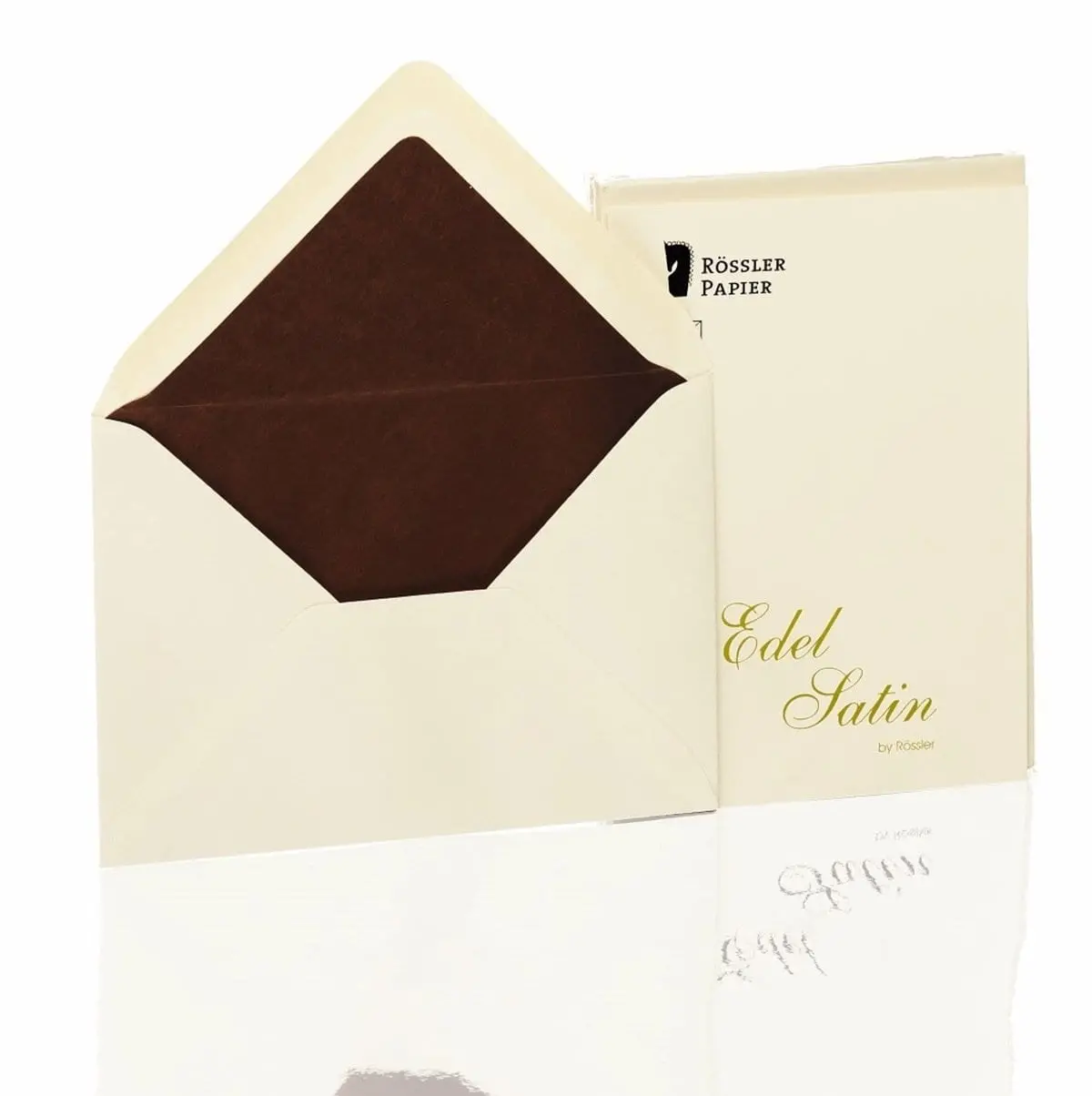Rössler, Briefumschläge Edel Satin, C6 Ivory Glatt Mit Seidenfutter 1