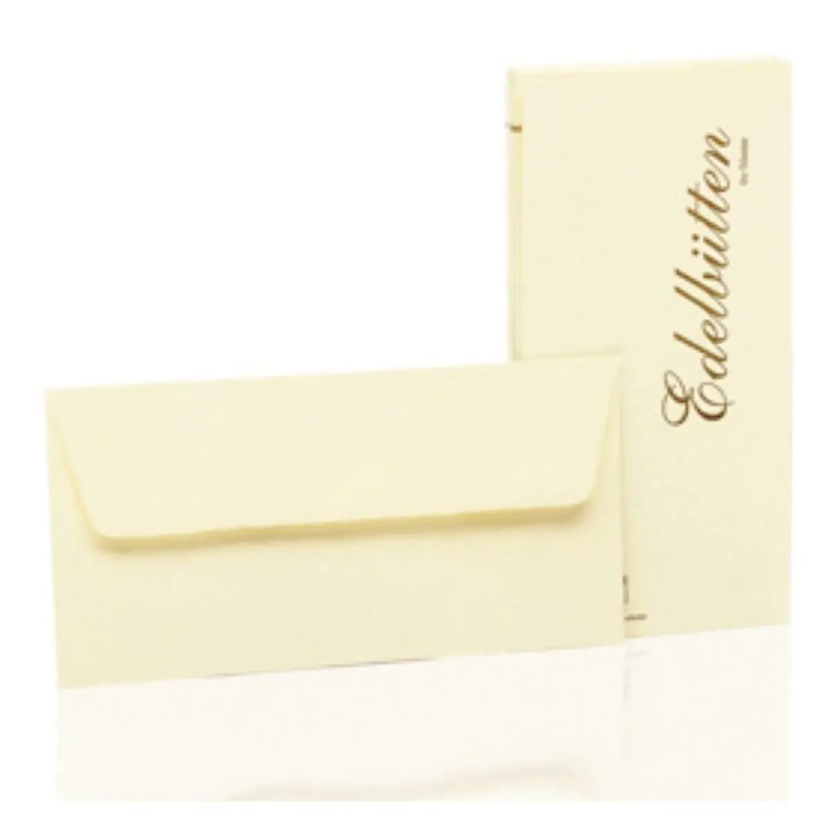 Rössler, Briefumschläge Edelbütten, Dl Ivory Gehämmert Mit Seidenfutter 1