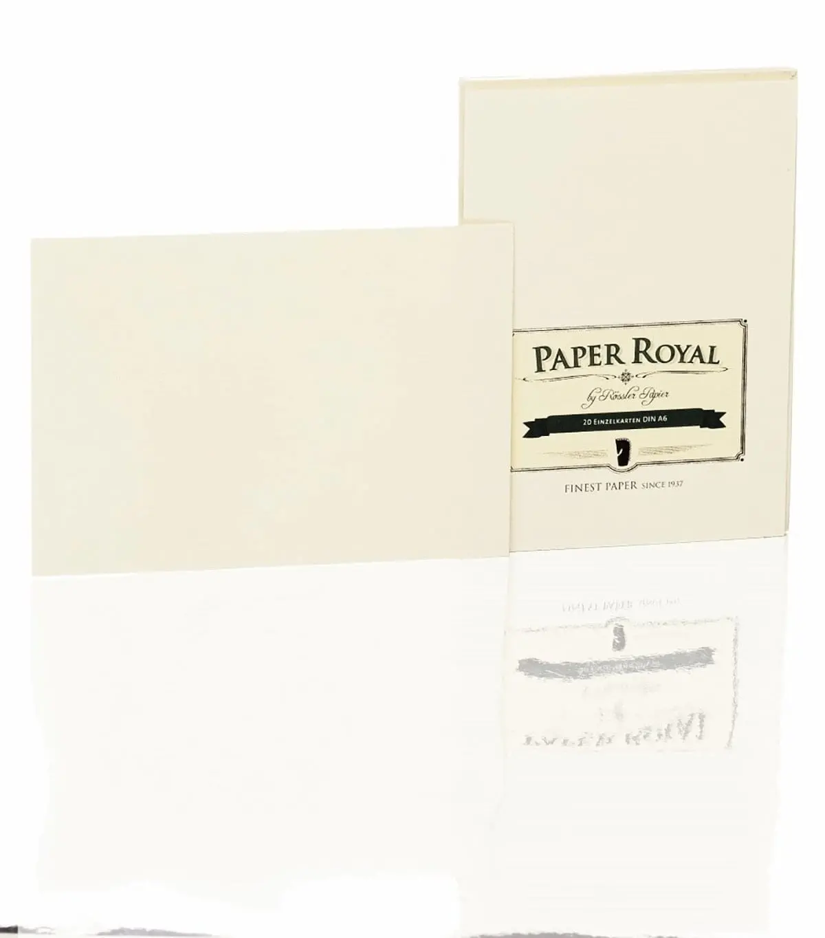 Rössler, Briefkarten Paper Royal, A6 Chamois Gerippt Einzelkarten 1