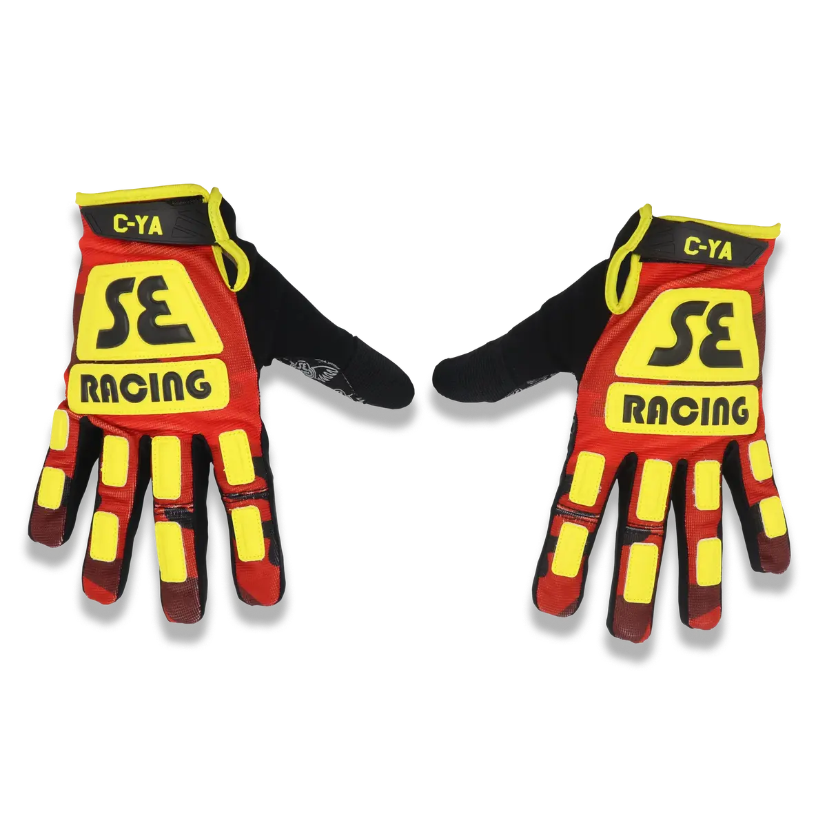 Se Bikes Retro Gloves Small (Red/Yellow) 1