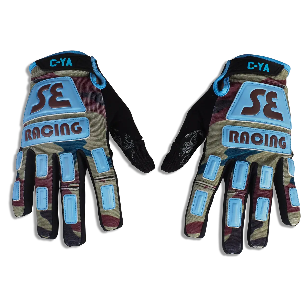 Se Bikes Retro Gloves Small (Camo / Se Blue) 1