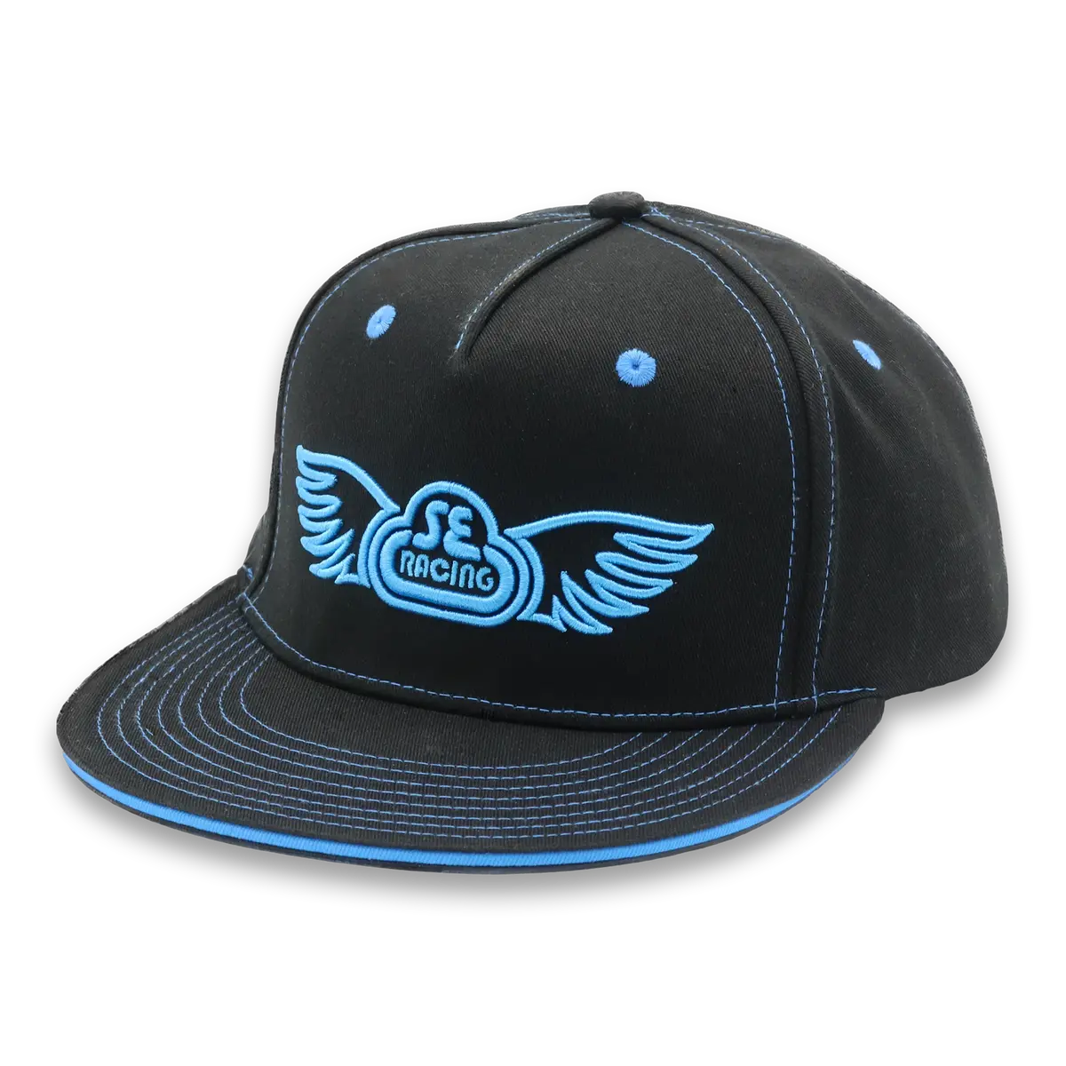 Se Bikes Hat Flat Bill Wings Black 1