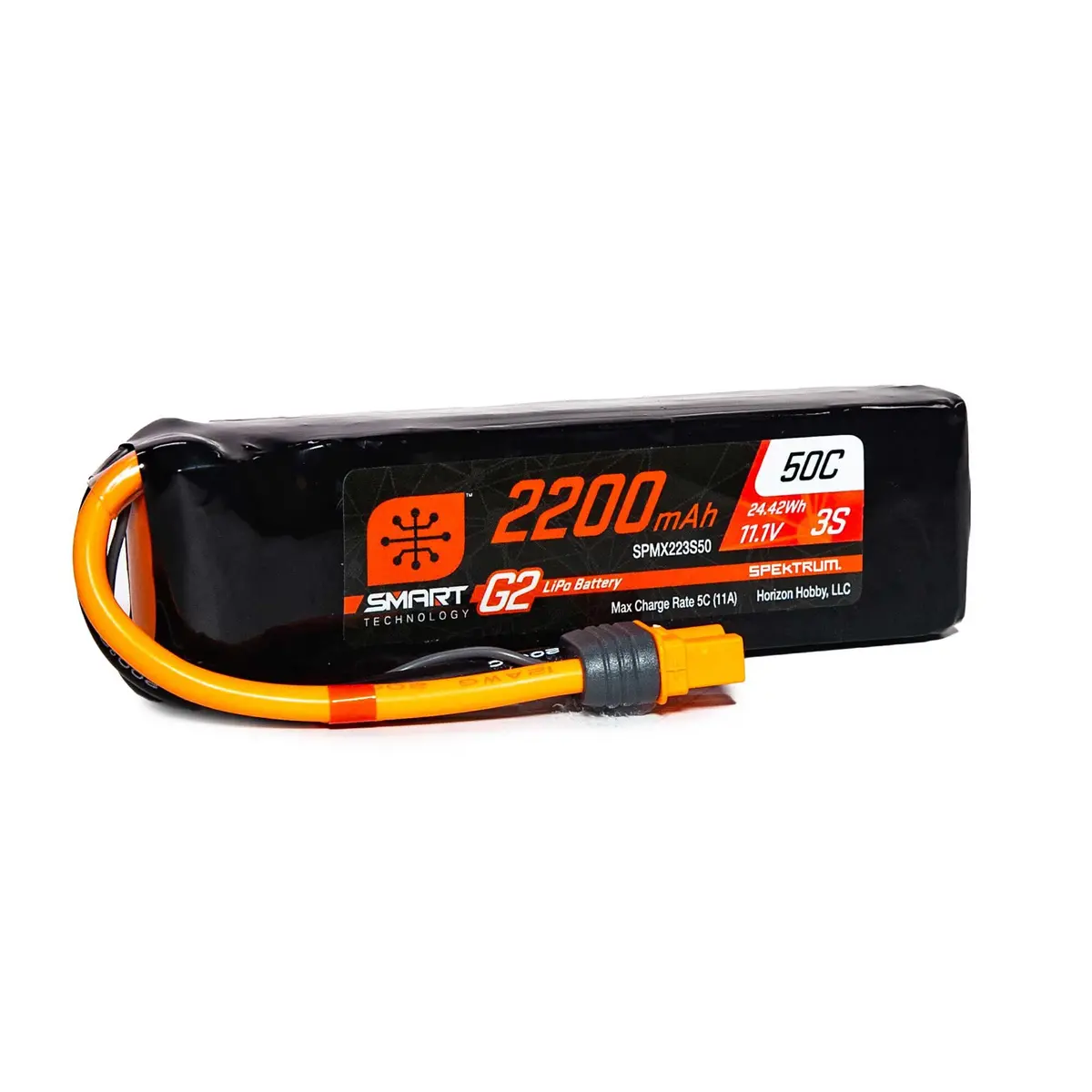 Spektrum Smart G2 2200Mah 3S 11.1V 50C Lipo Battery: Ic3 1