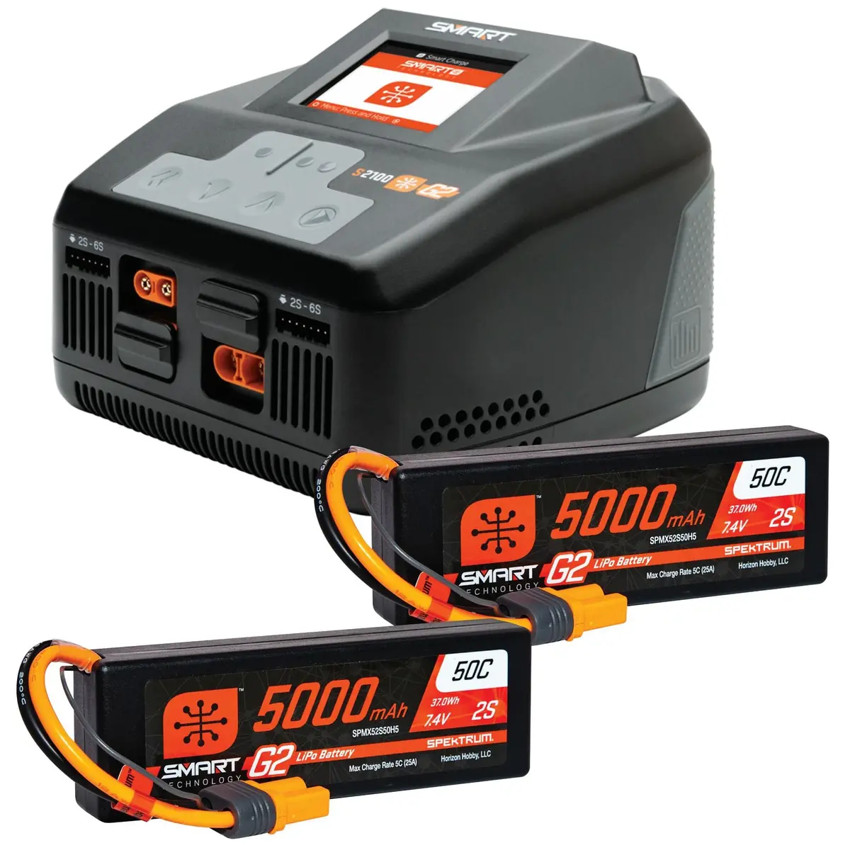 Spektrum Smart G2 Powerstage 4S Surface Bundle: 2S 5000Mah 50C Lipo 1