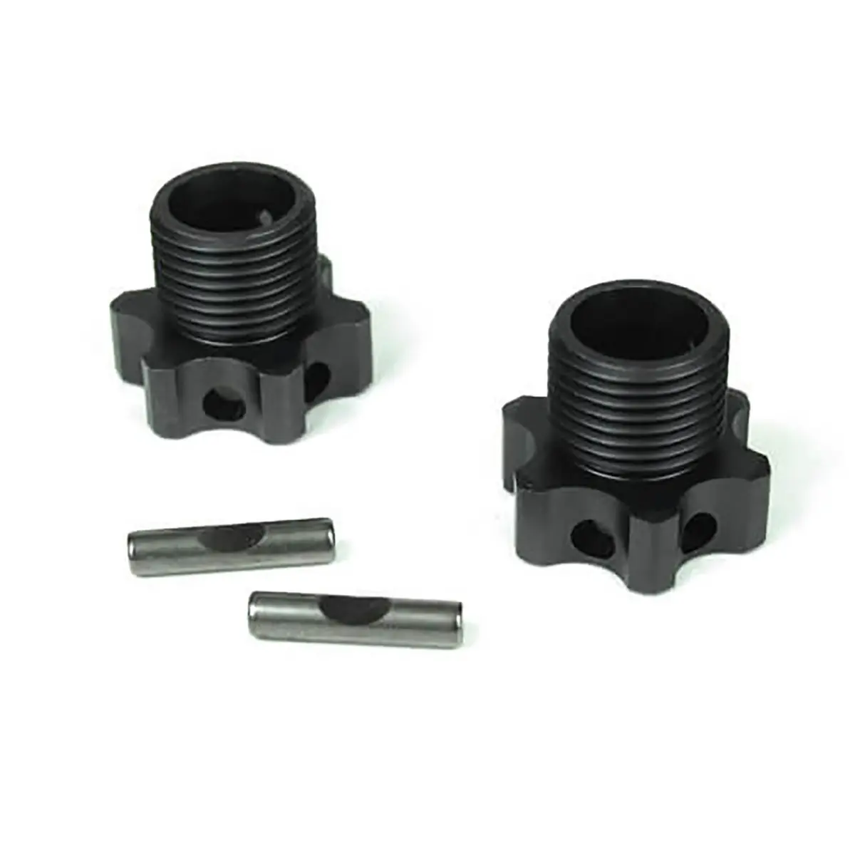 Tekno Aluminum Wheel Hubs W/Pins: Eb48 (2Mm Offset) 1