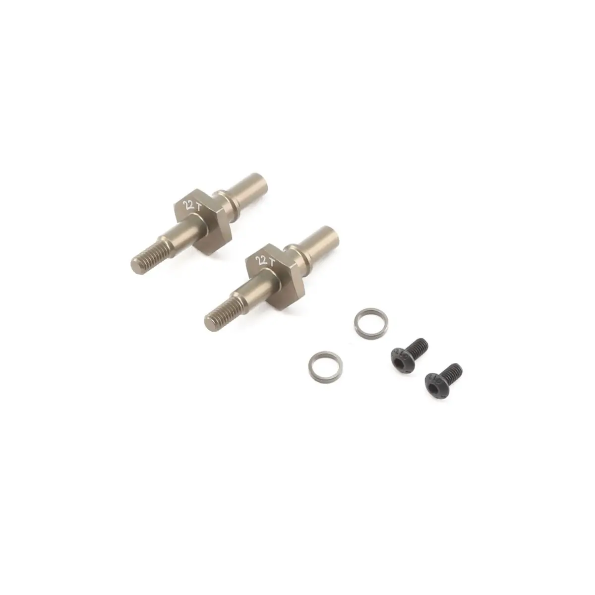 Tlr Aluminum 12Mm Front Axle Set: 22T 3.0 1