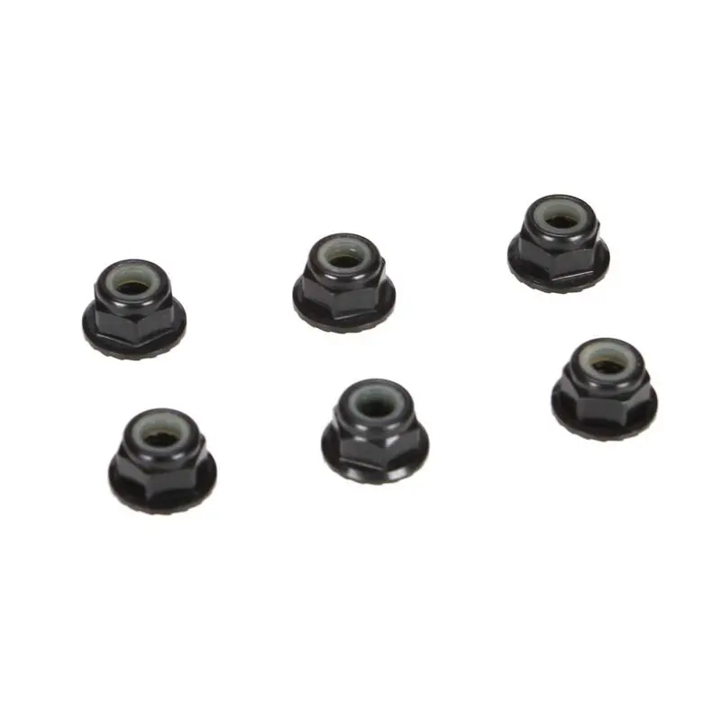 Tlr Aluminum Serrated Lock Nuts 4Mm (Black) 1