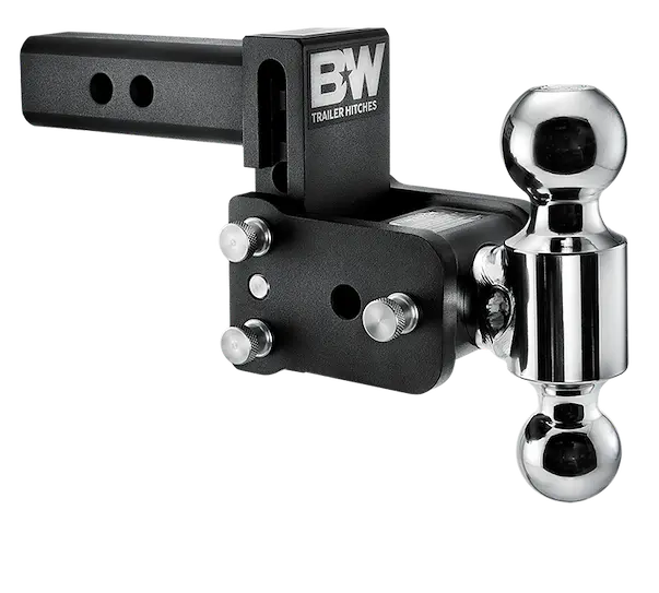 B&W Tow & Stow Adjustable Trailer Hitch Ball Mount - 3" Drop - Fits 2" Rec 1