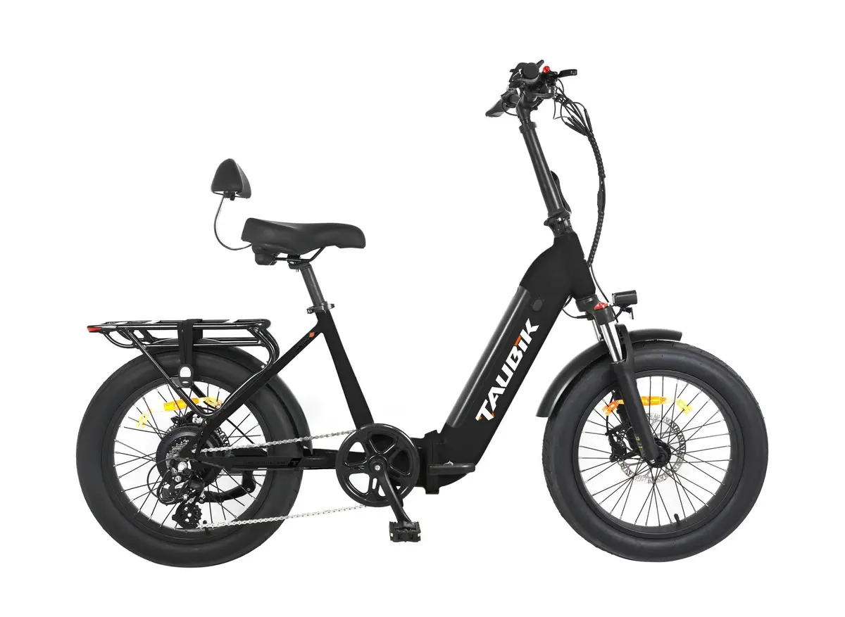 Taubik Monaco S Folding Electric Bike 20" Step-Through (Matte Black) 1