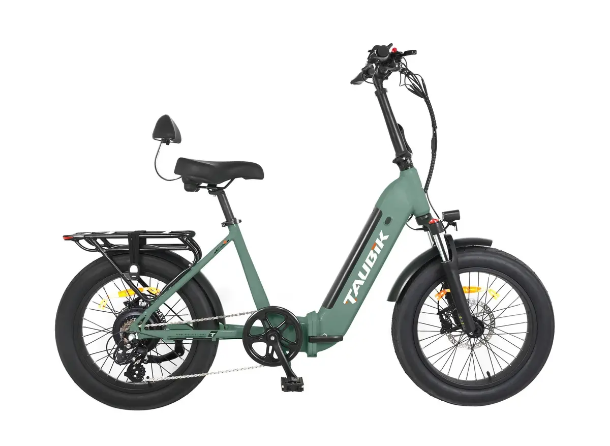 Taubik Monaco S Folding Electric Bike 20" Step-Through (Matte Sage Green) 1