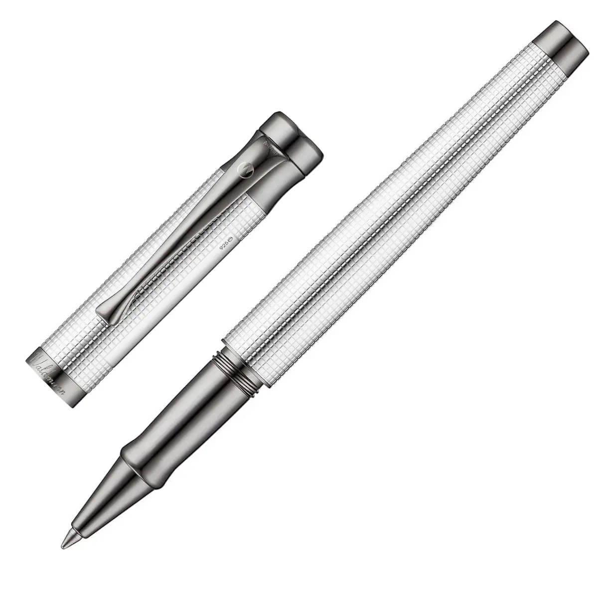 Waldmann, Tintenroller Tango, Pyramid, Ruthenium-Plattiert, Silber 1