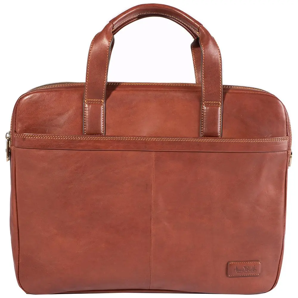 Tony Perotti, Aktentasche Vegetale, Laptoptasche 2 Fächer, Braun 1