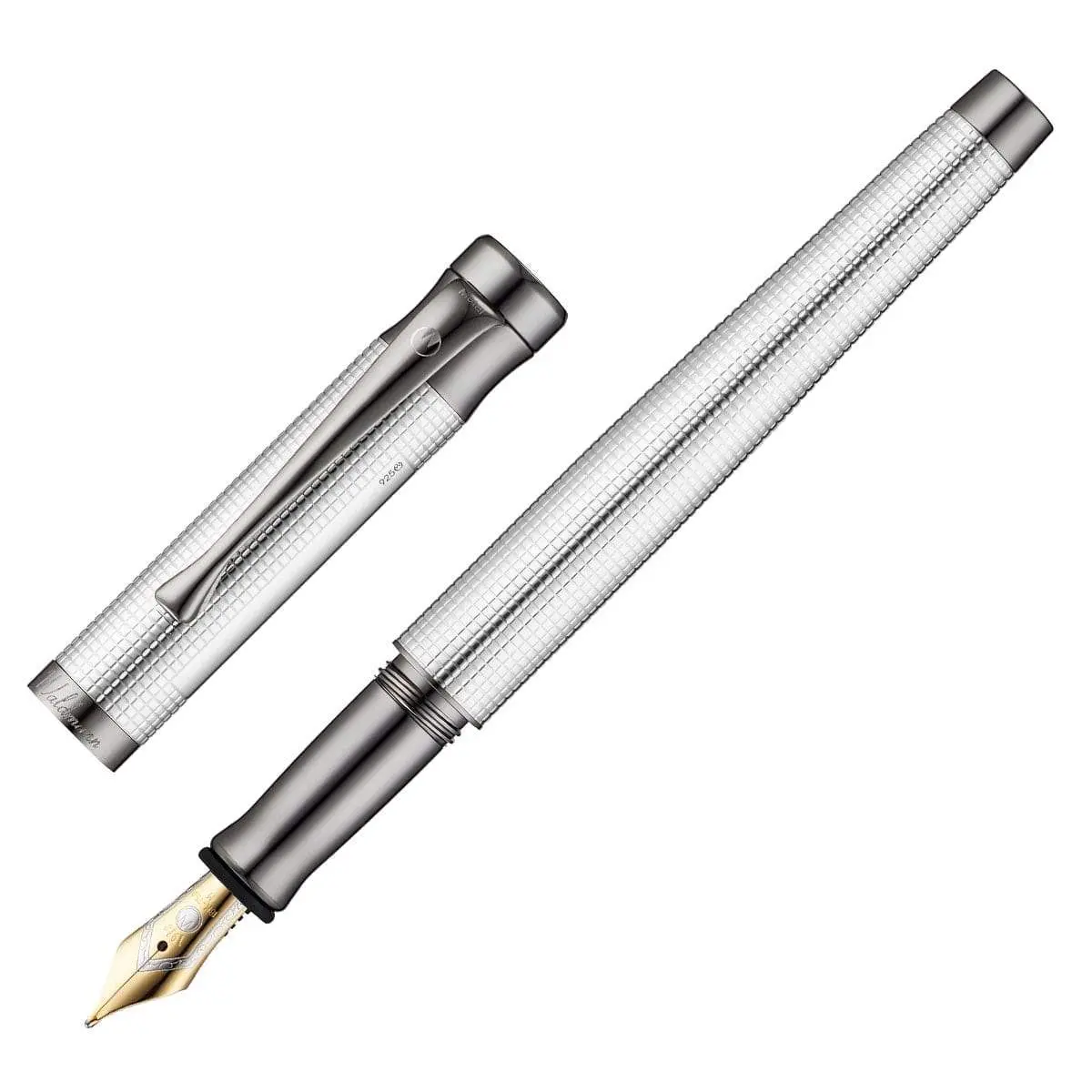 Waldmann, Füller Tango, Pyramid, Ruthenium-Plattiert, 18K Feder, Silber 1