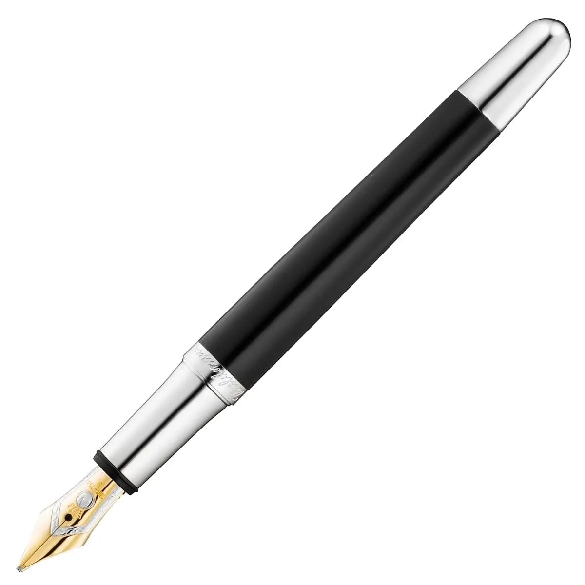Waldmann, Pocket Füller, Linien, Lackiert, 18K Feder, Schwarz 2