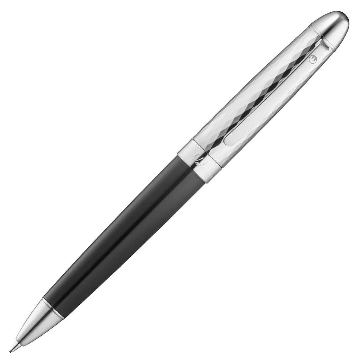 Waldmann, Bleistift Précieux, Lackiert, Wellenförmiger Diamantschnitt, Schwarz 1