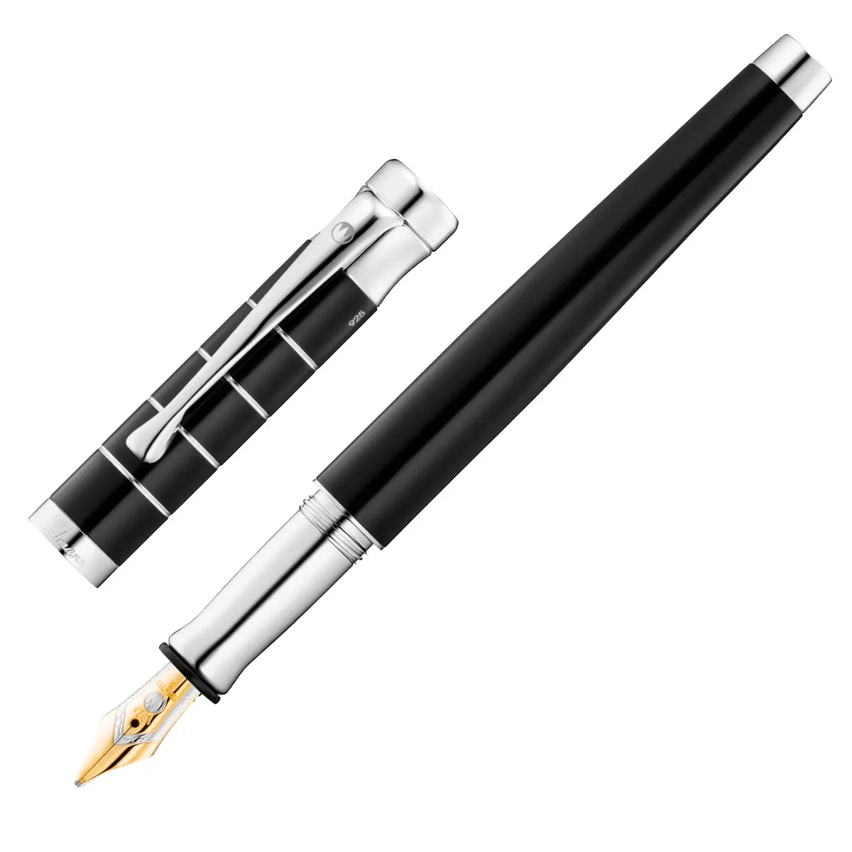Waldmann, Füller Tango, Ring, Lackiert, 18K Feder, Schwarz 1