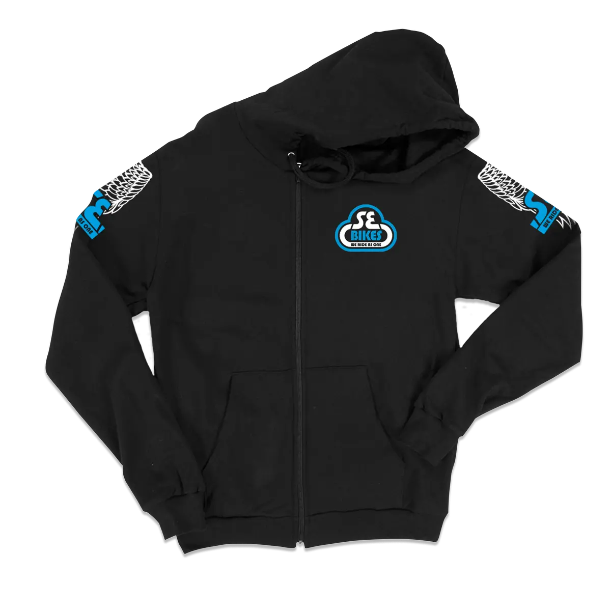 Se Bikes Hoodie We Ride As One Zip Up Black 1