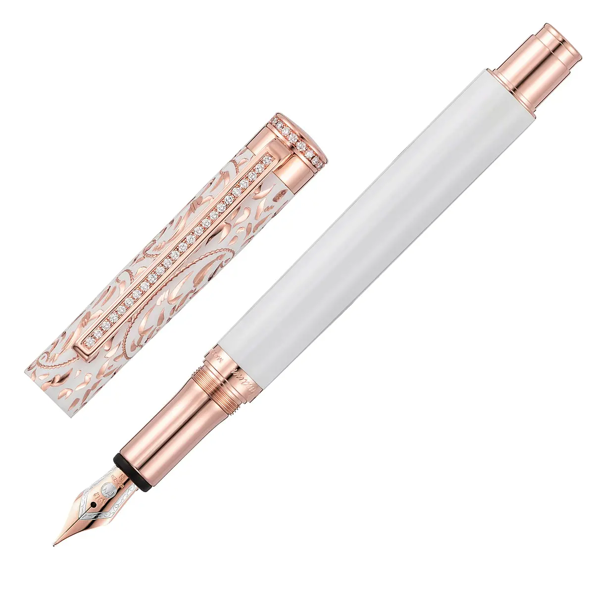 Waldmann, Füller Xetra Vienna Diamond Lady18k Feder, Weiß 1