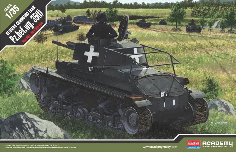 Academy 1/35 German Command Tank Pz.Bef.Wg 35(T) Model Kit 1