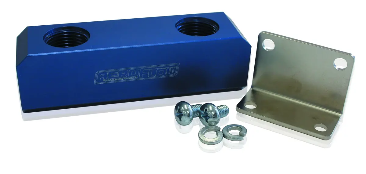 Billet Aluminum Log-Style Fuel Distribution Block With -8 Orb Ports (Af452-08) 1