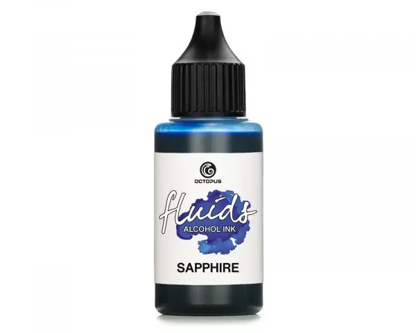 Octopus Fluids Alkoholtinte Alcohol Ink Blue Sapphire Blau 1