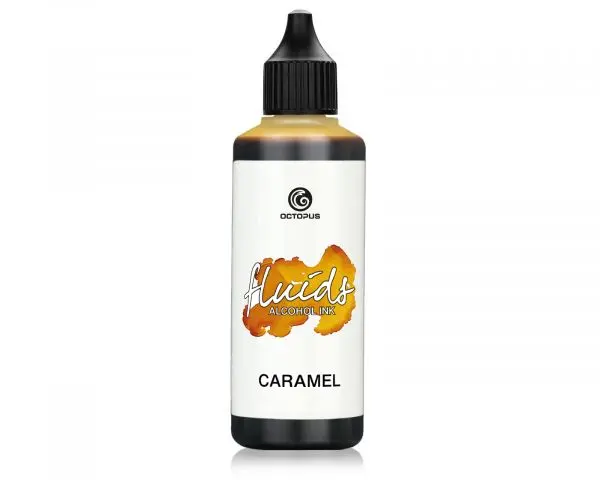 Octopus Fluids Alkoholtinte Octopus Fluids Alcohol Inks Basic Caramel Braun 100 Ml 1