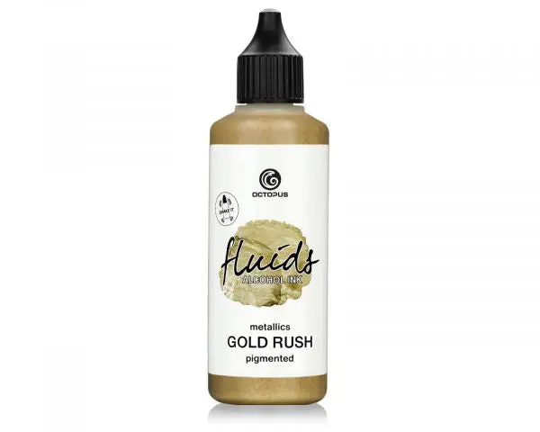 Octopus Fluids Alkoholtinte Octopus Fluids Alcohol Ink Gold Rush Metallic-Gold 100 Ml 1