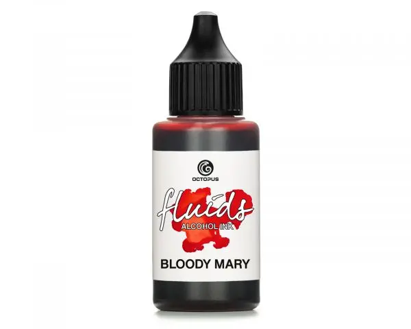 Octopus Fluids Alkoholtinte Alcohol Inks Basic Bloody Mary Rot 1