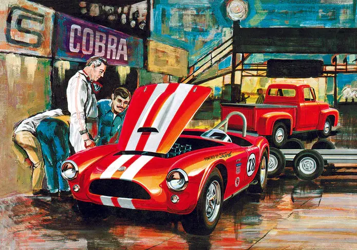 Amt 1/25 Shelby Cobra W/ 1953 Pickup And Trailer Model Kit 1