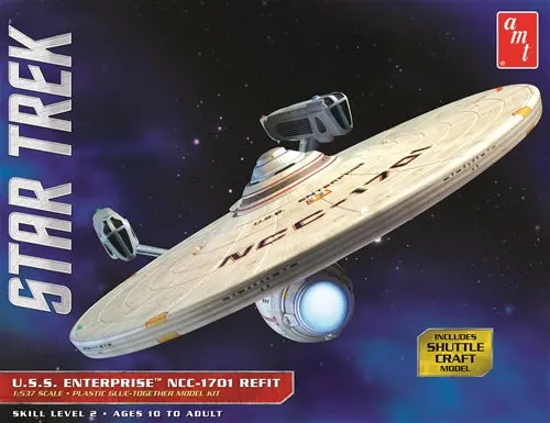 Amt Star Trek Uss Enterprise Refit 1/537 Model Kit (Level 2) 1
