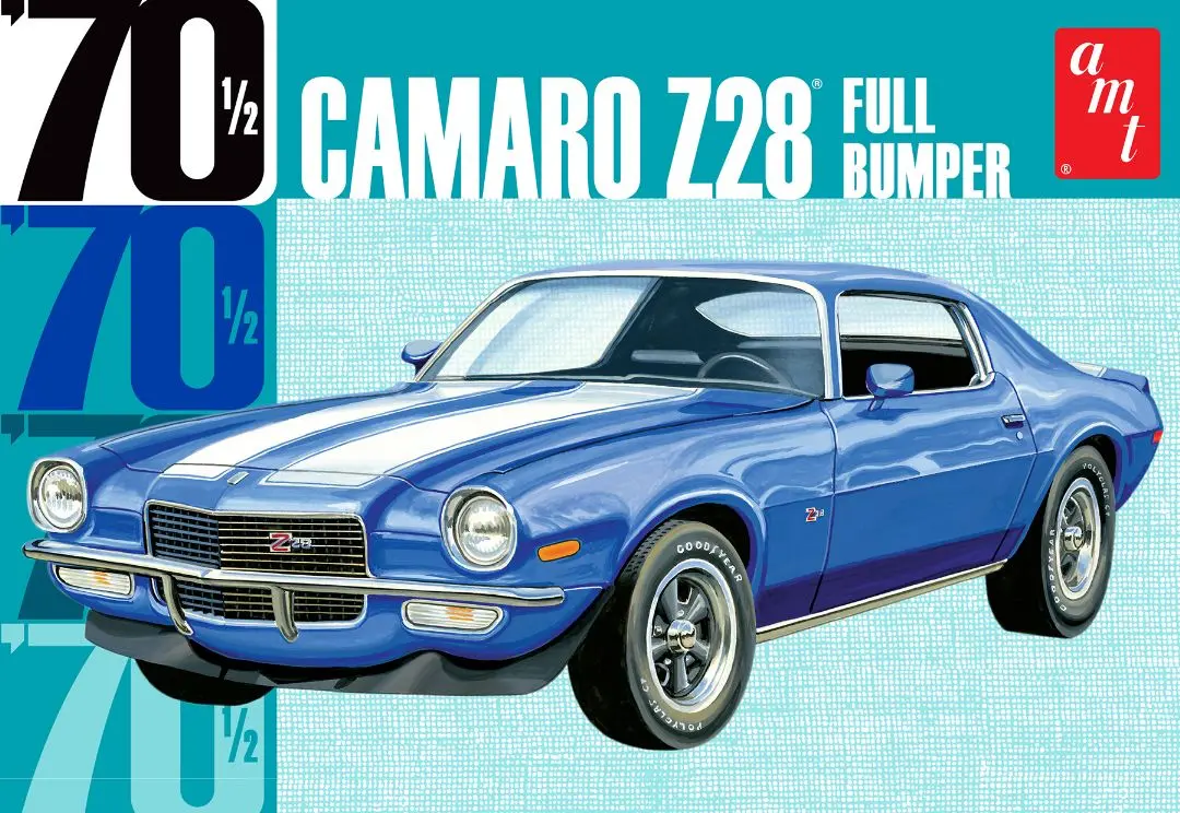 Amt 1/25 1970 1/2 Camaro Z28 Full Bumper Model Kit 1
