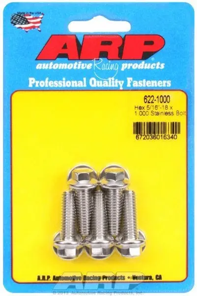 Stainless Steel Hex Head Bolt Pack – 5-Piece Set Ar622-1000 1