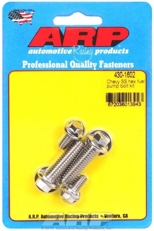Arp Ar430-1602 Stainless Steel Fuel Pump Mounting Bolt Kit 1