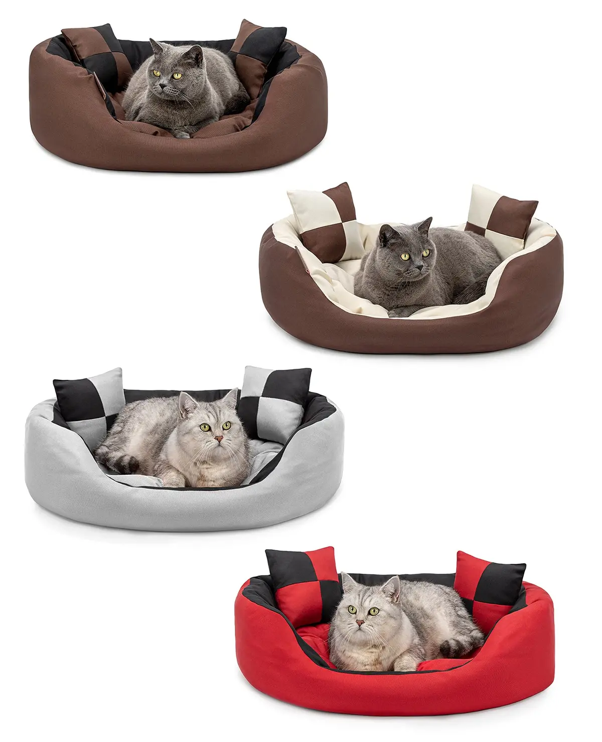 4-In-1 Katzenbett Mit Wendekissen 1