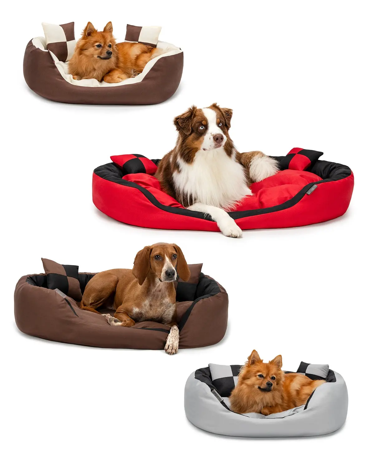 4-In-1 Hundebett Mit Wendekissen 1