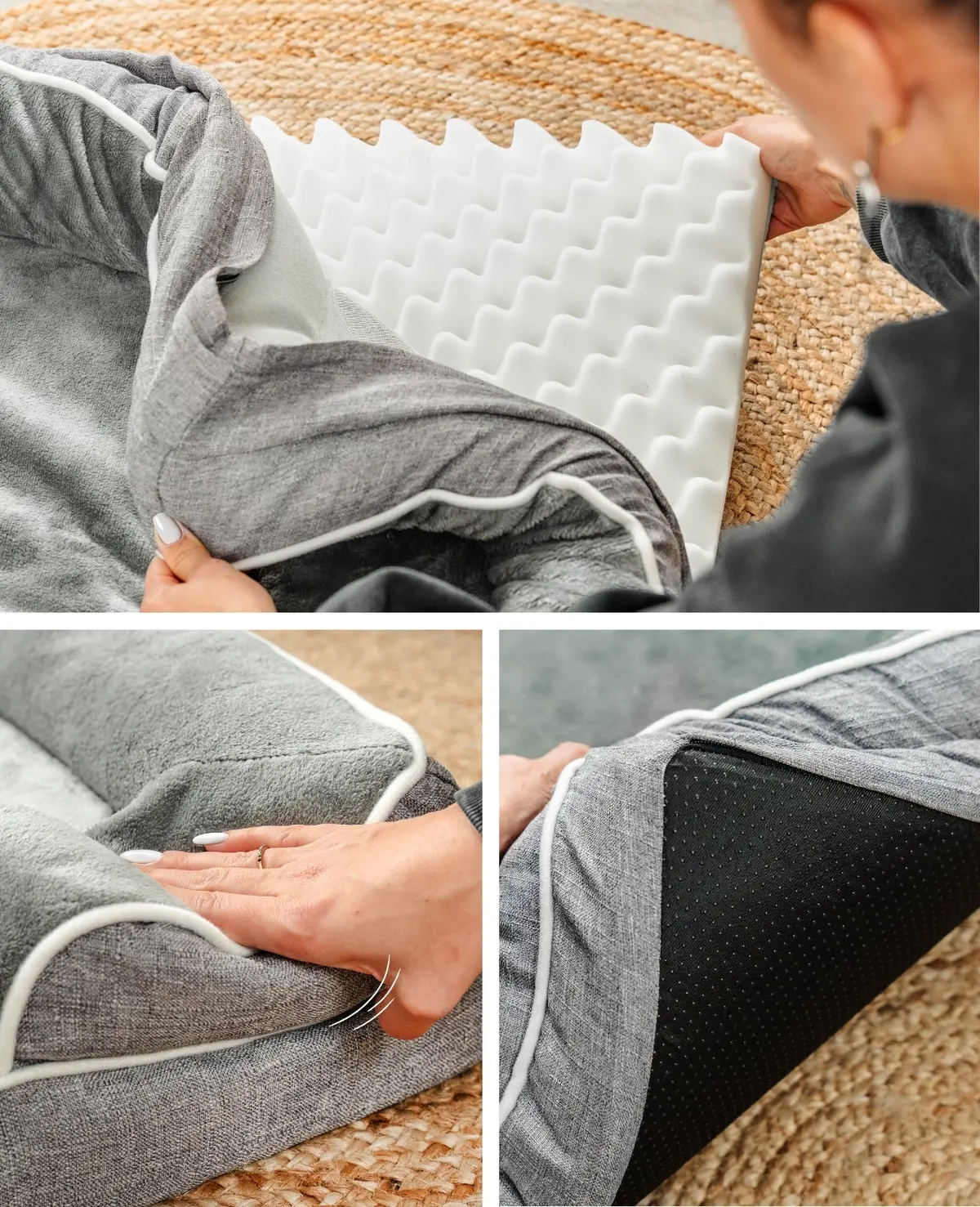 Orthopädisches Hundebett Mit Erhöhtem Rand, Rutschfest 3