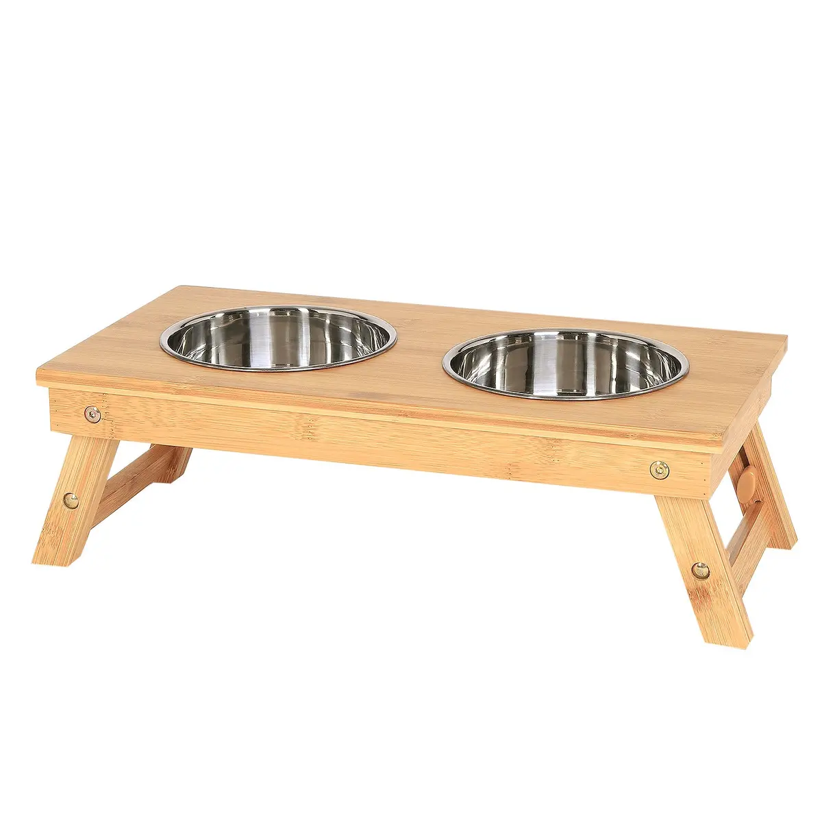 Futterstation Für Katzen Mit Bambusgestell 1