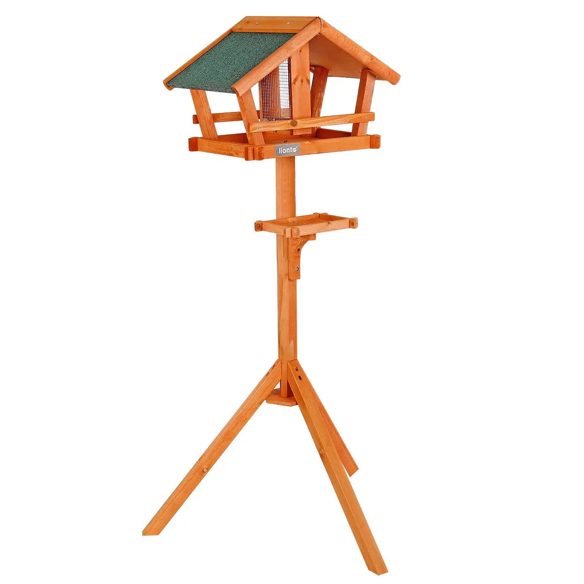 Lionto Vogelhaus Futterhaus Vogelfutterhaus Mit Wetterfestem Dach Und Ständer 1