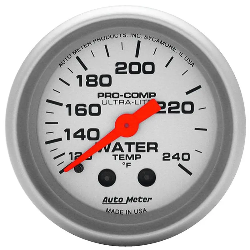 Ultra-Lite Au4333 Analog Water Temperature Gauge – Lightweight Dash Mount 1