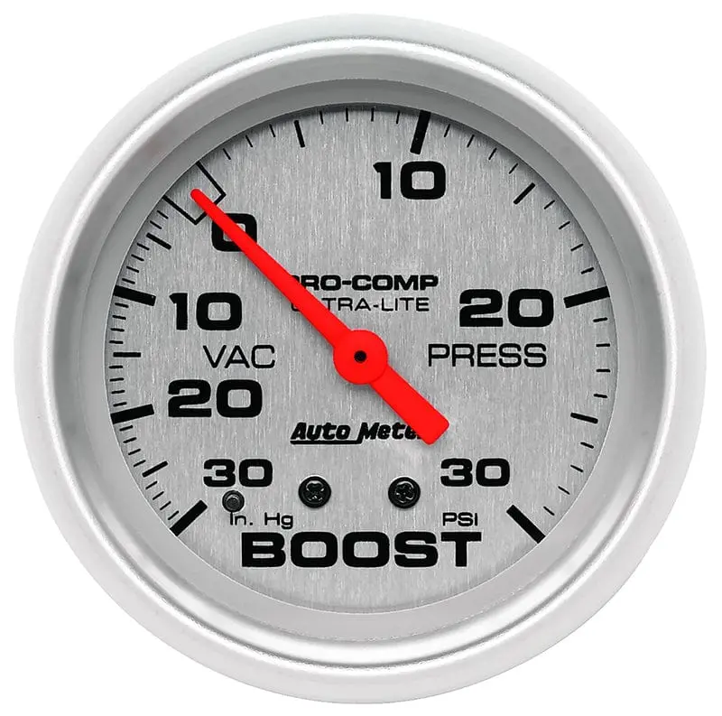 Autometer Au4403 Ultra-Lite Boost And Vacuum Gauge – 2-1/16" Diameter, Analog Display 1