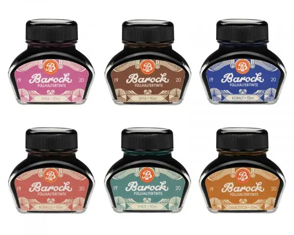 Octopus Schreibtinten Barock 1920 Kollektion Glasflakon Ltd. Edt. 6 X 30 Ml Set 1