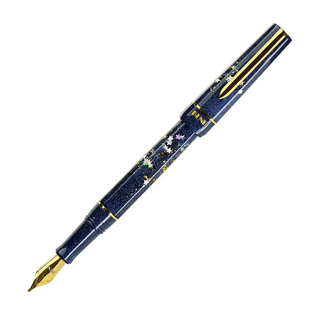 Benu Haute Füllfederhalter Silber/Gold Movie Star Haute Edelstahl Tiefblau 1