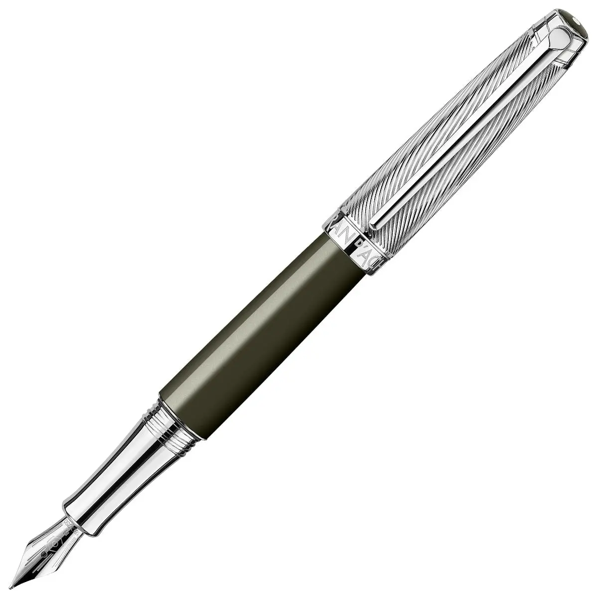 Caran D'ache Füller, Leman Terre D'ombre, 18Kt, Grün 1