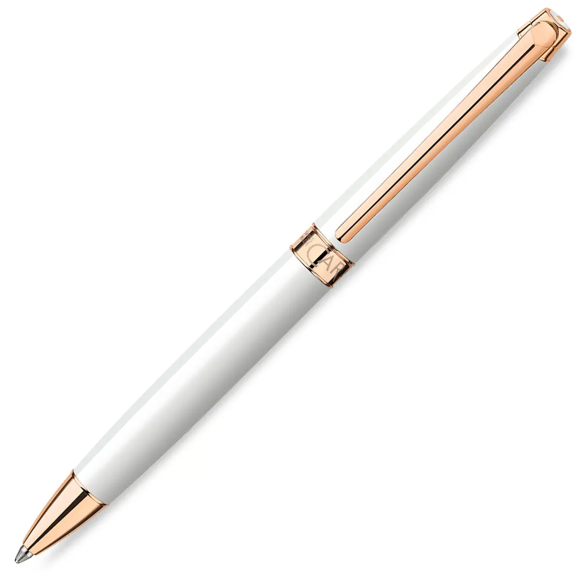 Caran D'ache, Kugelschreiber Léman, Roségold, Weiß 1
