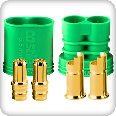 Castle Creations 6.5Mm Polarized Bullet Connector Set (Male/Female) 1